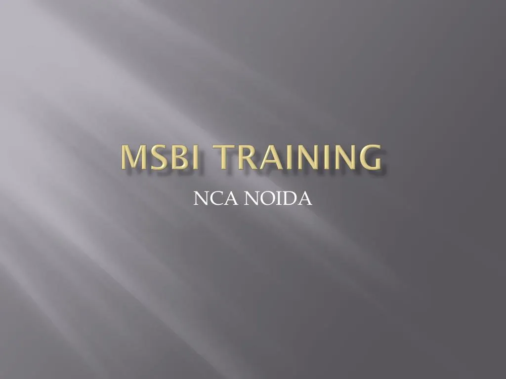 msbi training