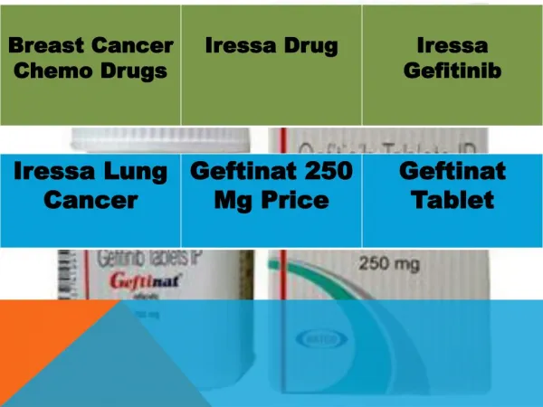 Breast, Lung Cancer Chemo Drugs, Iressa Gefitinib, Geftinat 250 Mg Tablet Price