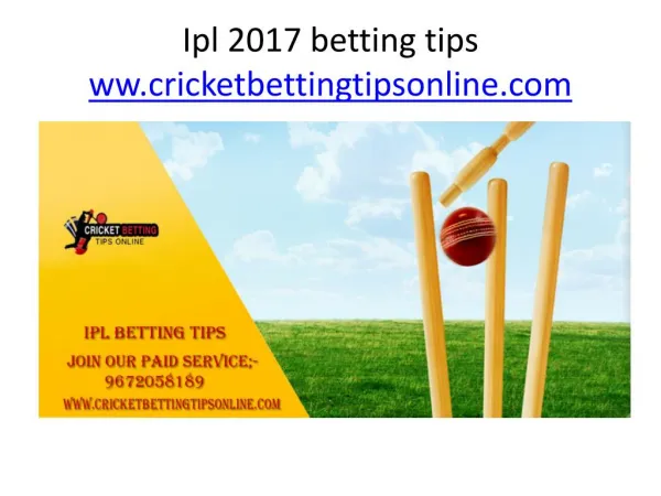 ipl 2017 betting tips
