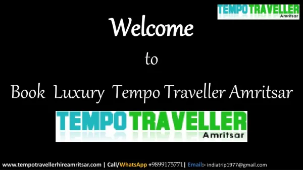 Book Luxury Tempo Traveller Amritsar