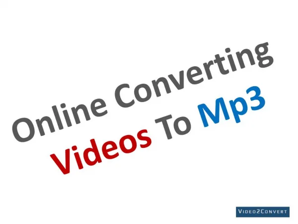 Video 2 Convert - Video to convert MP3 - www.video2convert.com