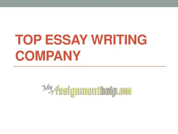 Top Essay Writing Comapanies