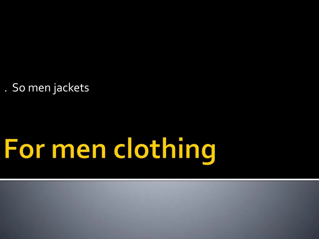 so men jackets
