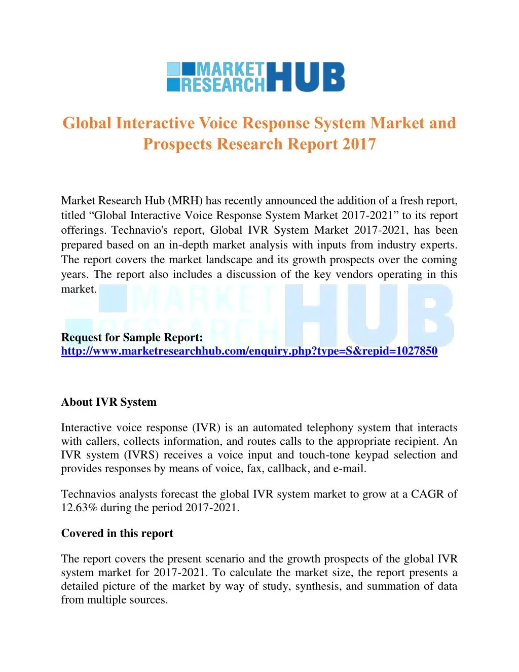 global interactive voice response system market