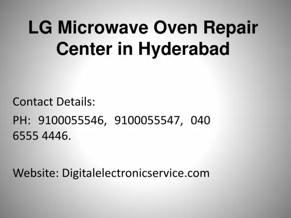 Lg microwave oven repair center in hyderabad