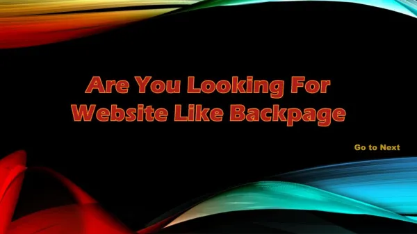 Website Similar to Backpage