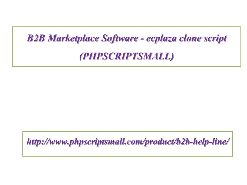 b2b marketplace software ecplaza clone script phpscriptsmall