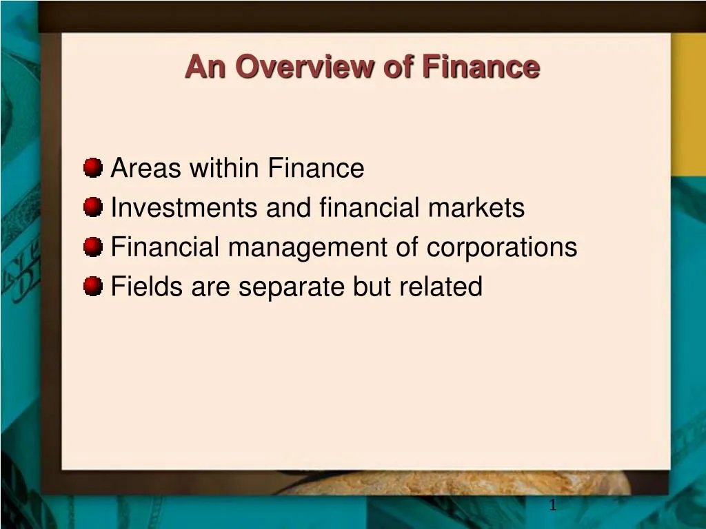 an overview of finance