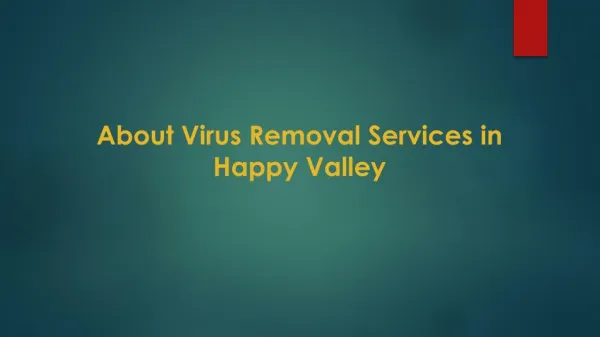About Virus Removal Services in Happy Valley