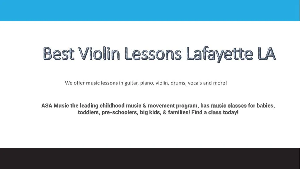 best violin lessons lafayette la