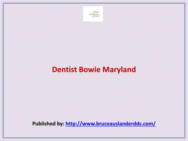 Dentist Bowie Maryland