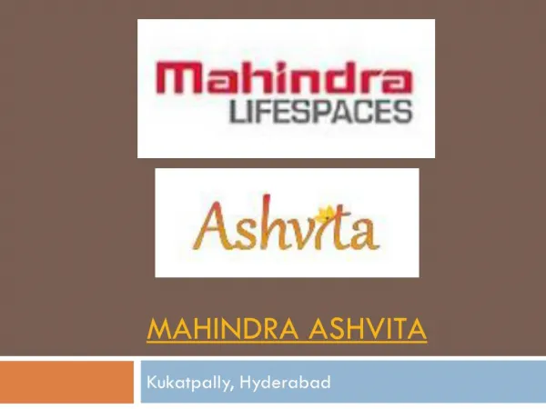 Luxury Apartments Mahindra Ashvita Kukatpally