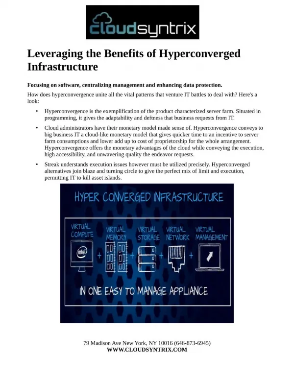 Benefits of Hyperconverged Infrastructure
