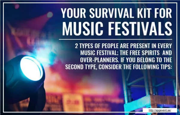 Tips on surviving music festivals