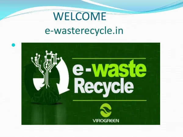 e waste recyclers in india