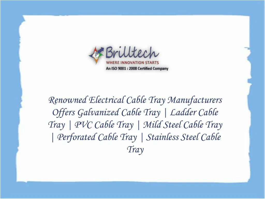 renowned electrical cable tray manufacturers