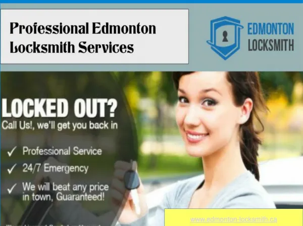 24 Hour Locksmith Edmonton Alberta Services