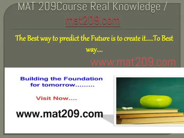 MAT 209Course Real Knowledge / mat209.com