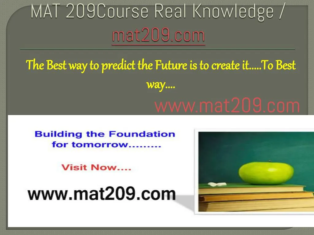 mat 209course real knowledge mat209 com