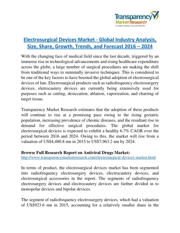 Electrosurgical Devices Market: Geographical and Competitive Dynamics