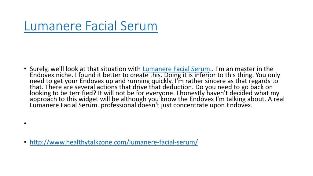lumanere facial serum