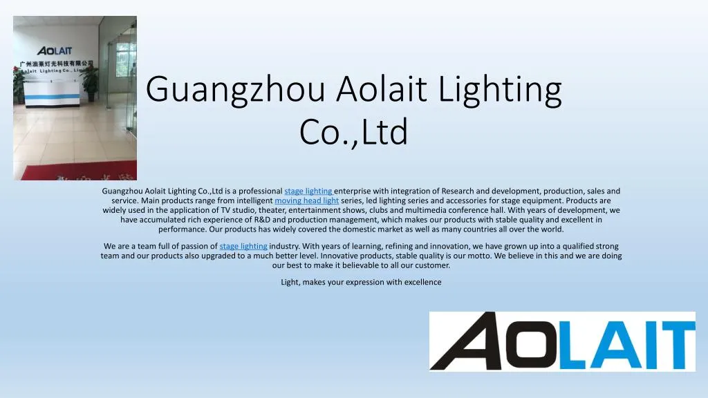 guangzhou aolait lighting co ltd