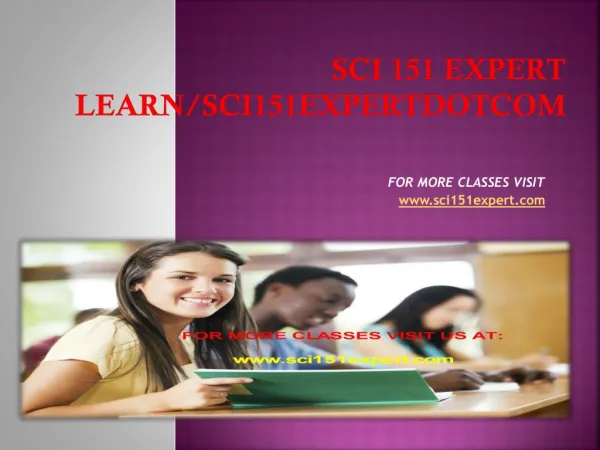 sci 151 expert Learn/sci151expertdotcom