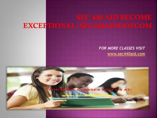 sec 440 aid Become Exceptional/sec440aiddotcom