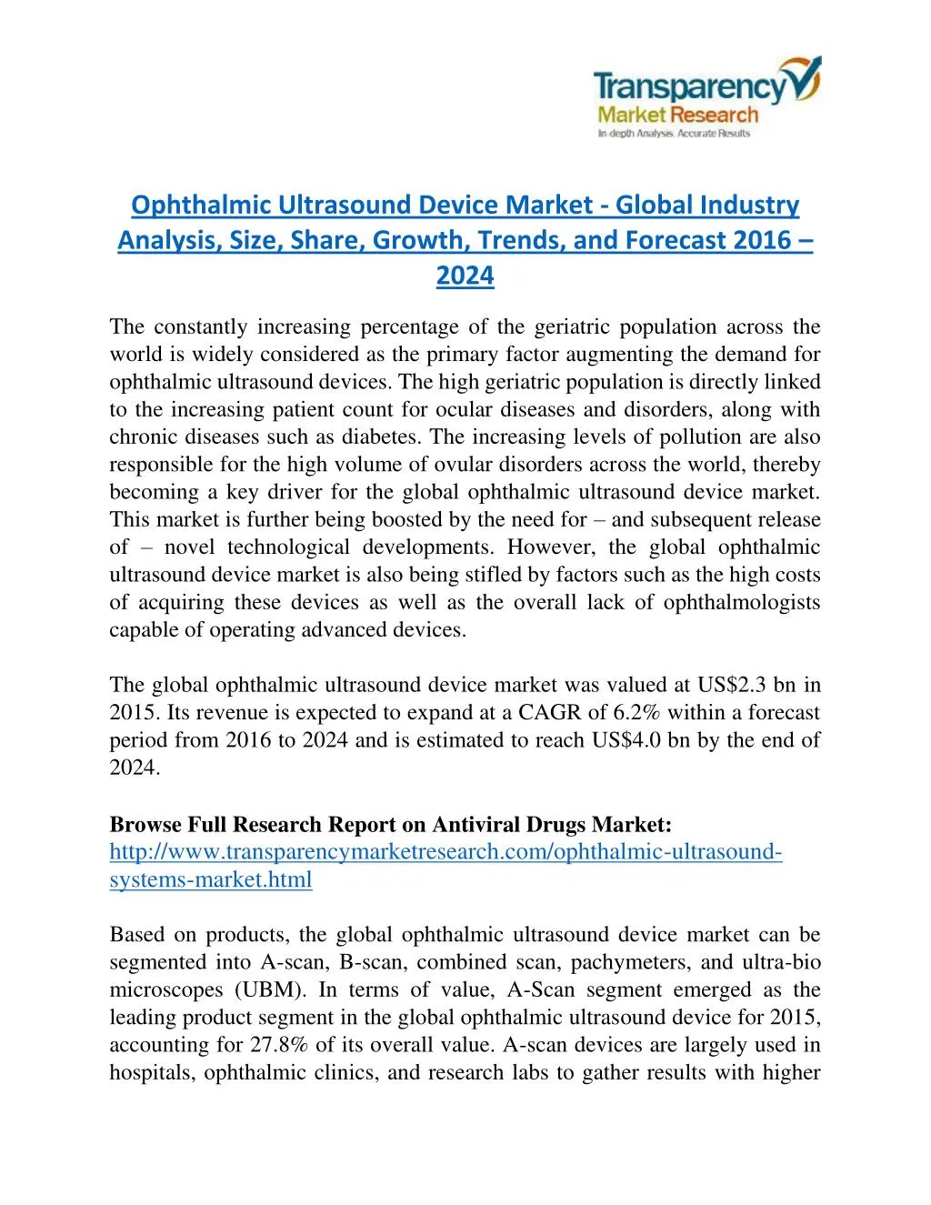ophthalmic ultrasound device market global