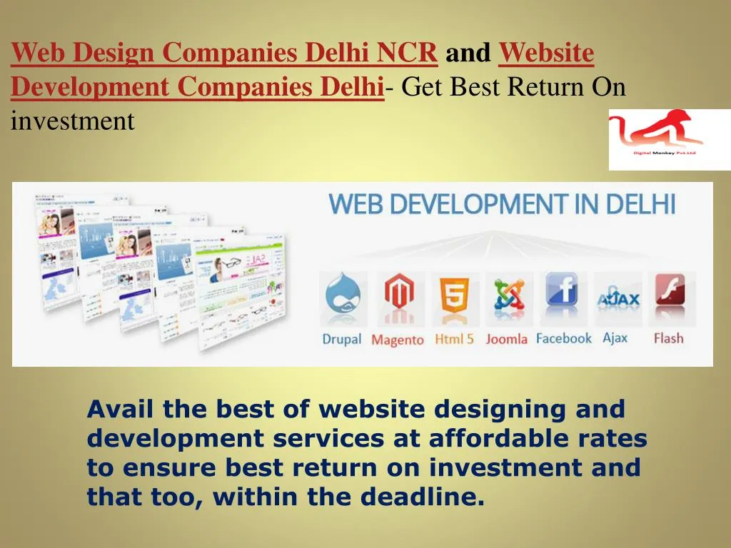 web design companies delhi ncr and website
