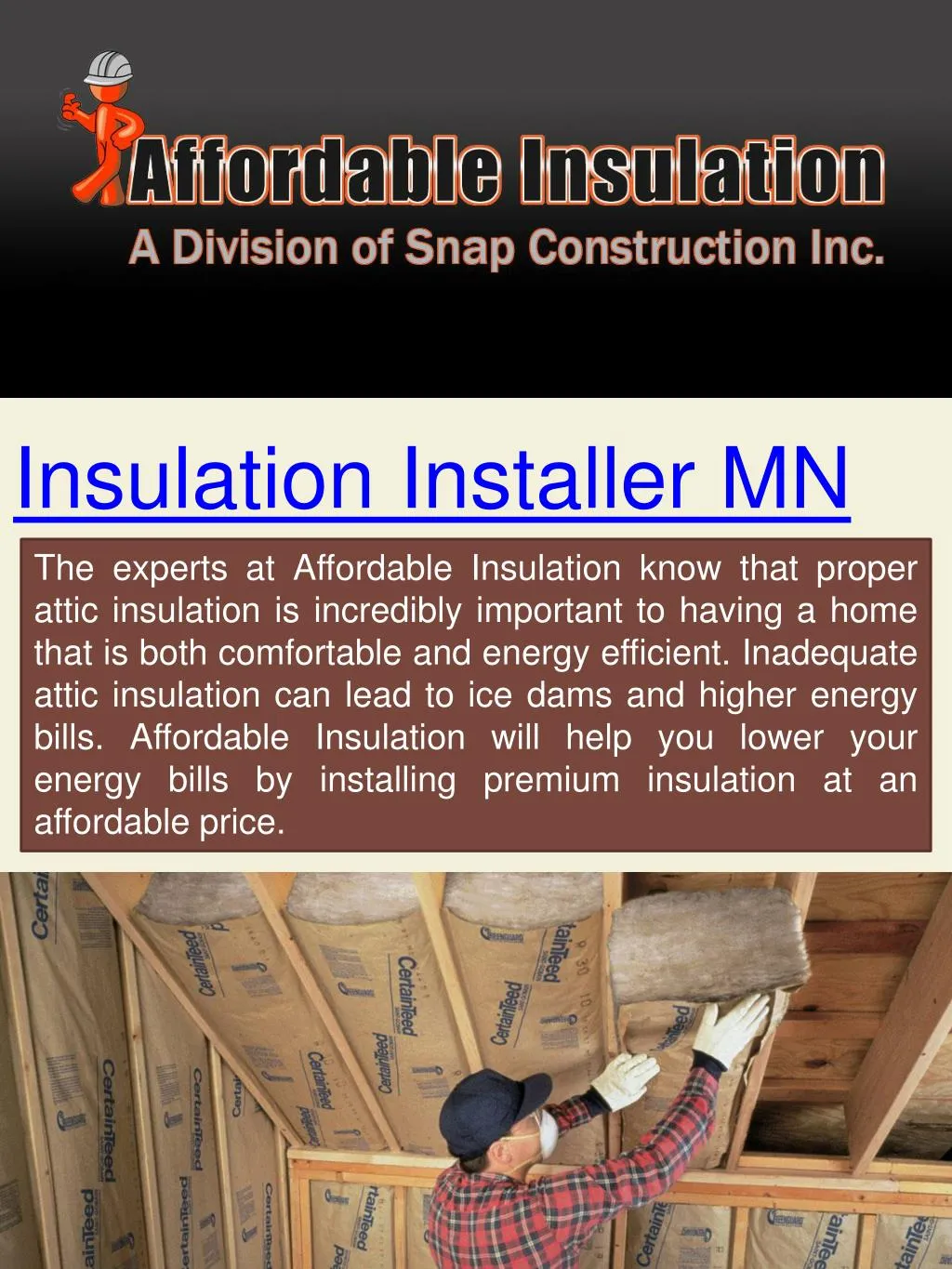 insulation installer mn