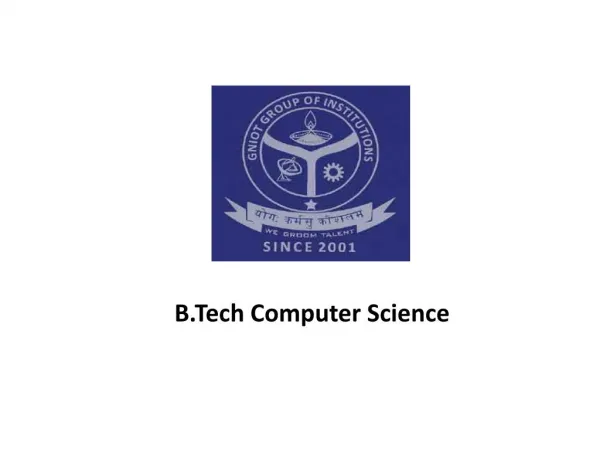 Best Computer Science & Engineering Colleges in Greater Noida –GNIOT