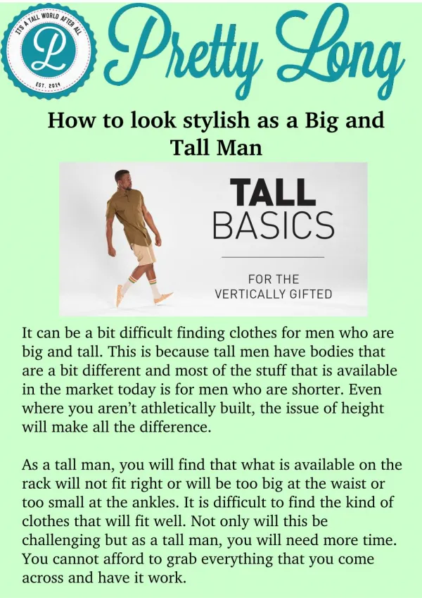 Shop Big and tall mens clothing