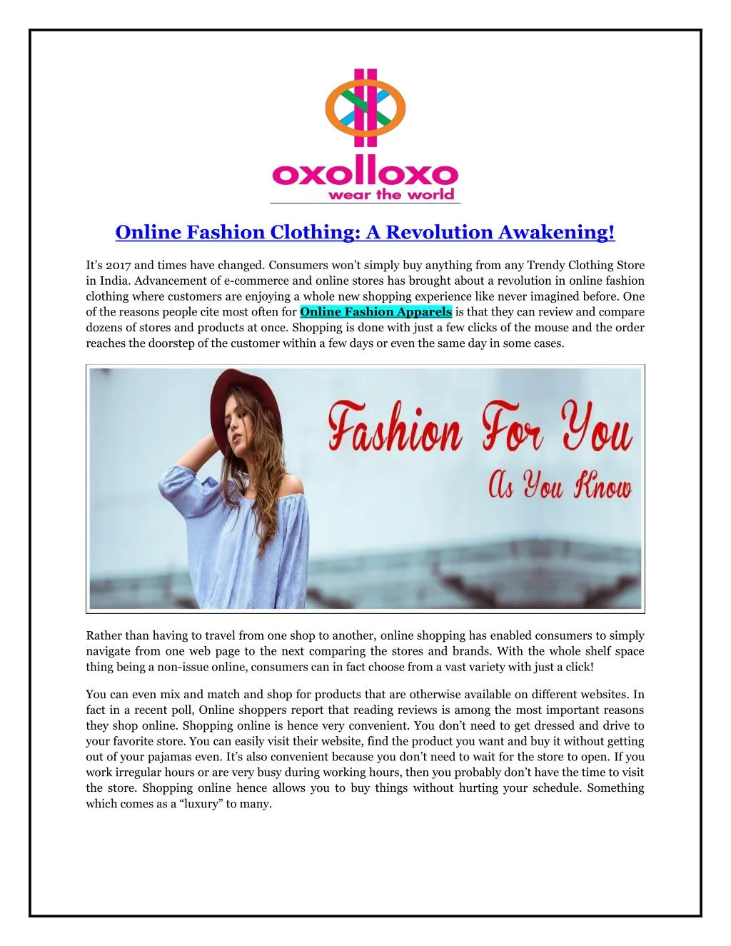 online fashion clothing a revolution awakening