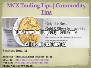 MCX Trading Tips | Commodity Tips