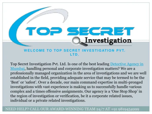 Best Private Detective Agency in Mumbai
