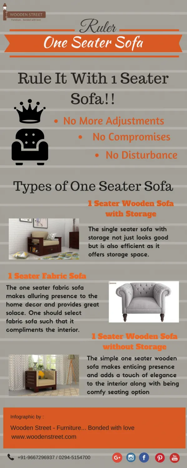 One seater sofa online : individualistic furniture