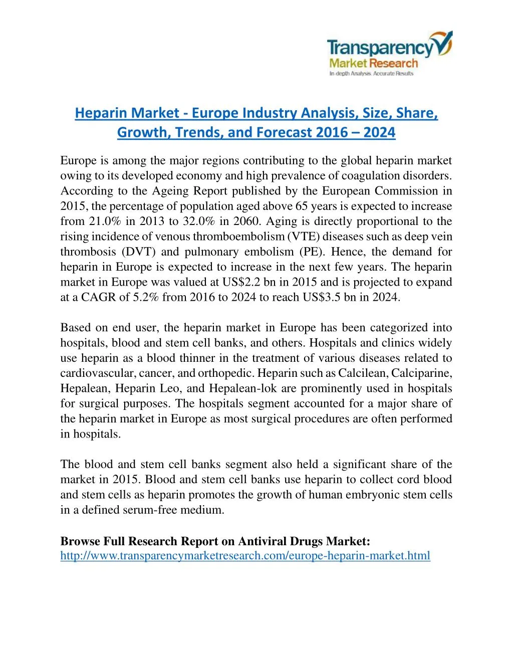 heparin market europe industry analysis size