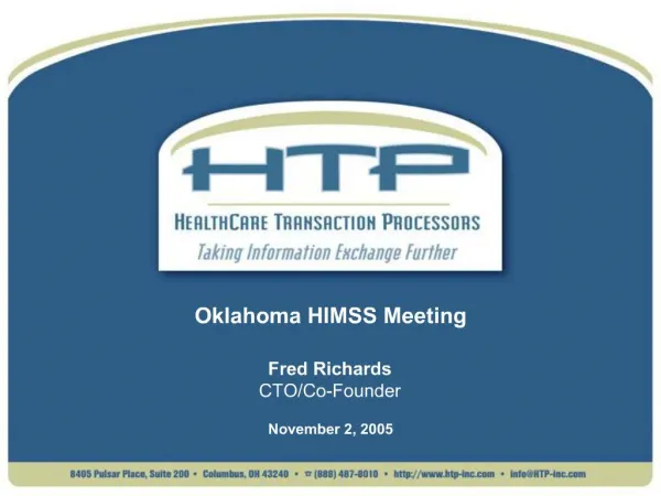 Oklahoma HIMSS Meeting