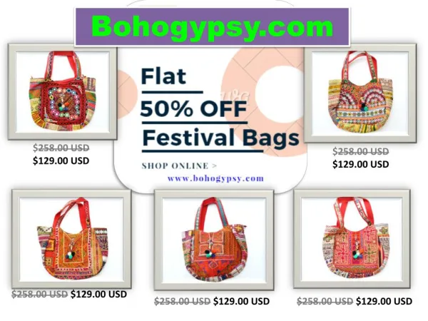Get 50% Discount on Bohemian Festival Bags | Boho Gypsy