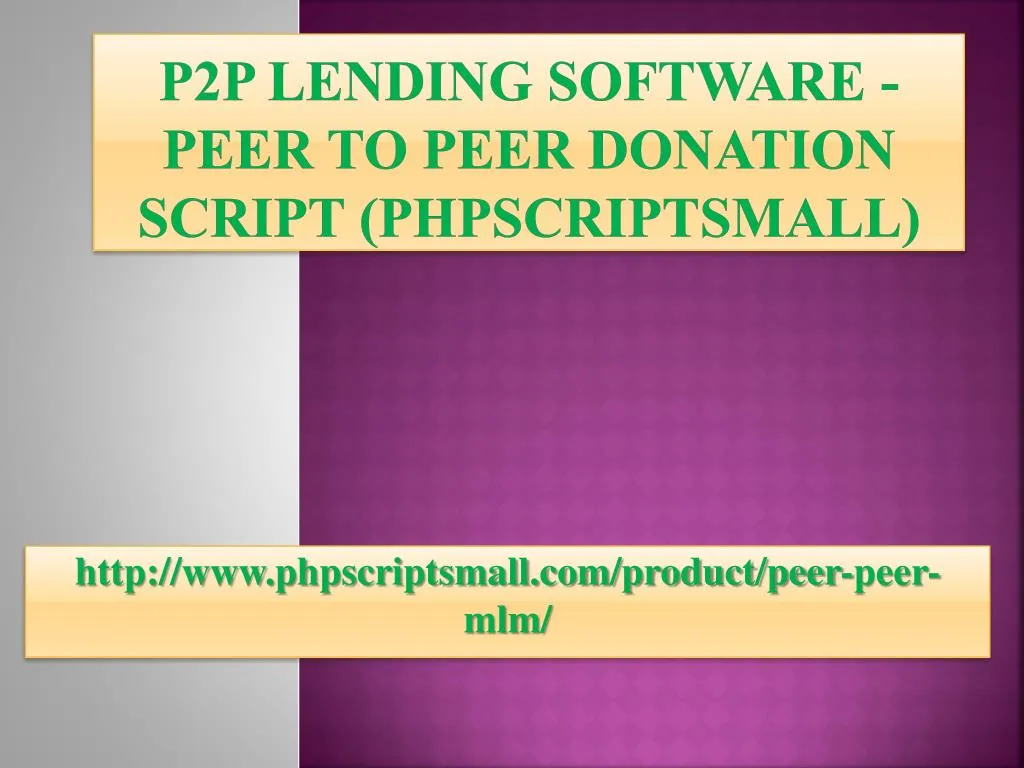 p2p lending software peer to peer donation script phpscriptsmall
