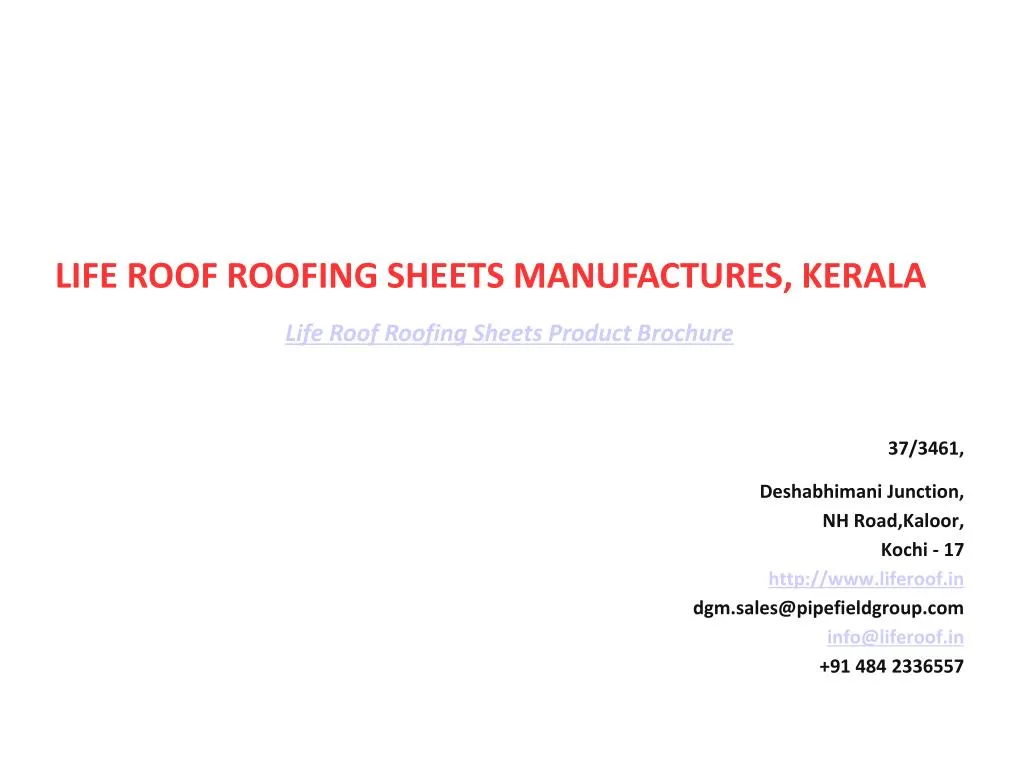 life roof roofing sheets manufactures kerala life
