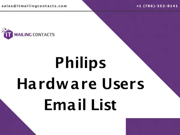 Philips Hardware Users Email List