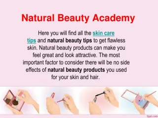 Natural Skin Care Tips | Naturalbeautyacademy.com - slide 1