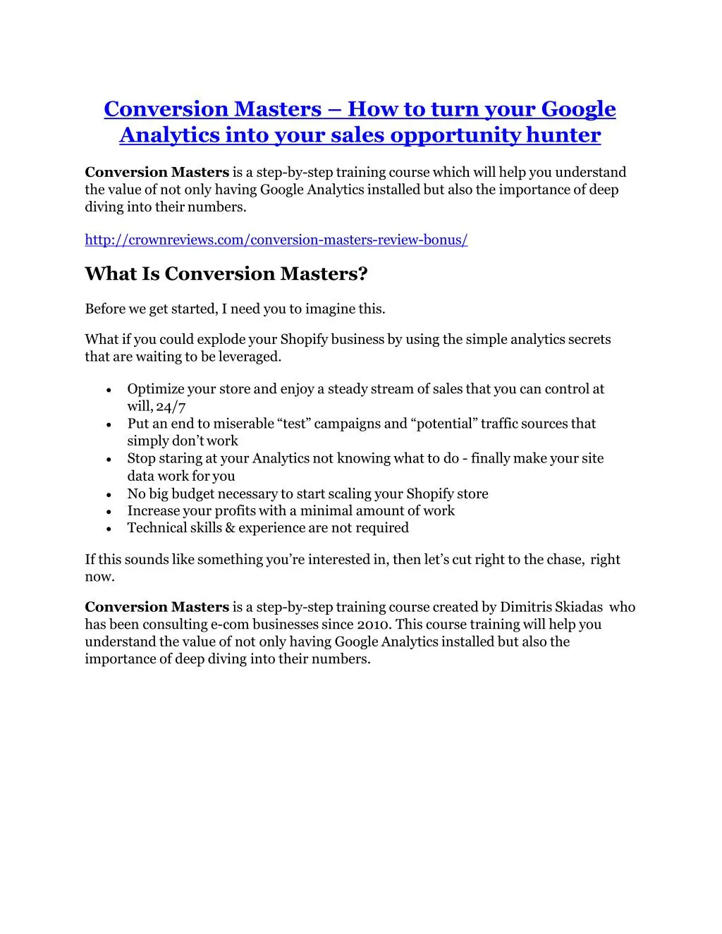 conversion masters how to turn your google