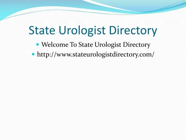 expert in urology