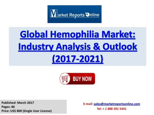 2021 Hemophilia Market Trends and Analysis Forecasts Research Report