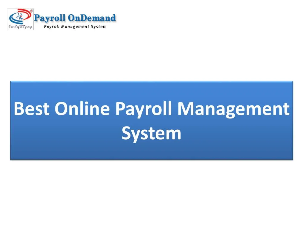 best online payroll management system