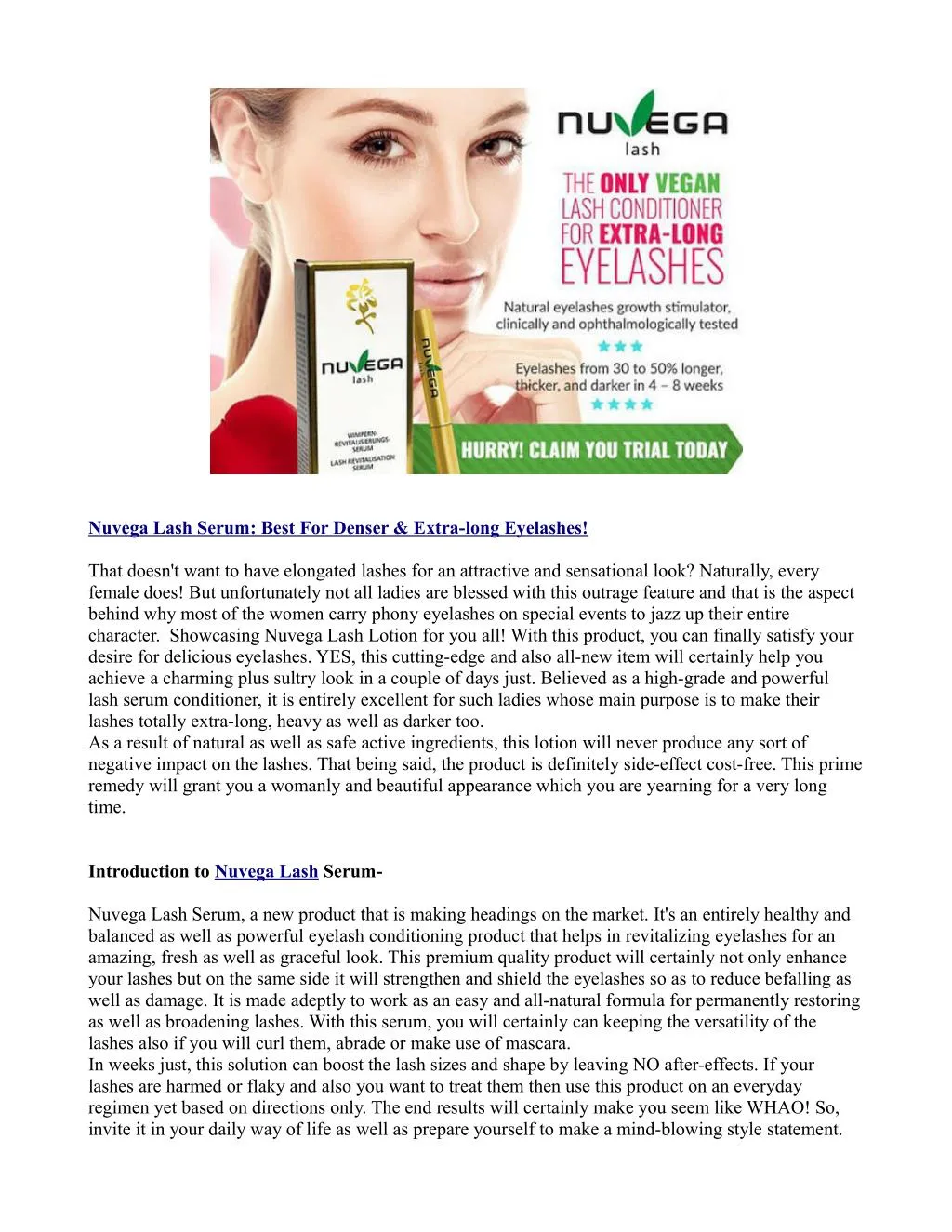 nuvega lash serum best for denser extra long