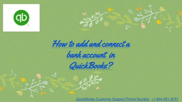 How to add and connect a bank account in QuickBooks?